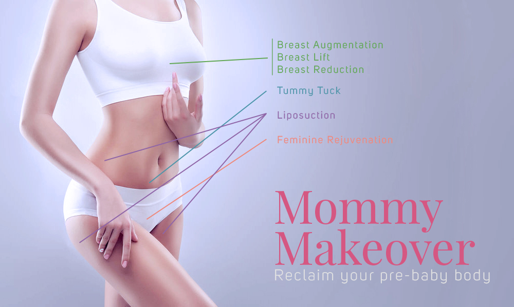 Mommy Makeovers, at Plastic Surgery Tijuana, are a set of cosmetic procedures designed to help a women address common effects of childbearing and aging on the face, breasts, and body.